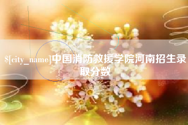 绵阳中国消防救援学院河南招生录取分数