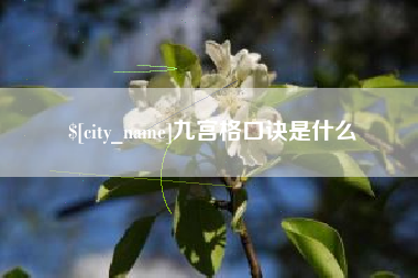 绵阳九宫格口诀是什么