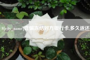 绵阳诈骗冻结对方银行卡,多久返还