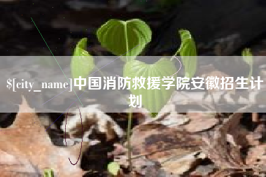 绵阳中国消防救援学院安徽招生计划