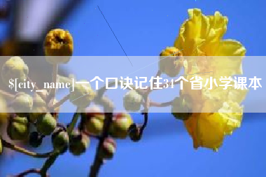 绵阳一个口诀记住34个省小学课本