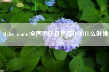 绵阳全国消防日是每年的什么时候