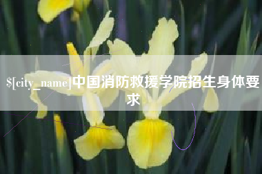 绵阳中国消防救援学院招生身体要求