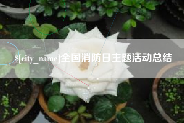 绵阳全国消防日主题活动总结