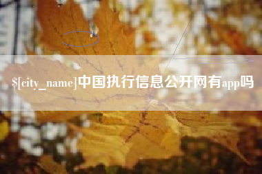 绵阳中国执行信息公开网有app吗