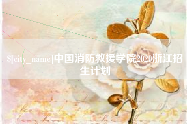 绵阳中国消防救援学院2020浙江招生计划
