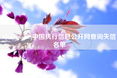 绵阳中国执行信息公开网查询失信名单