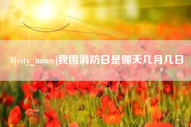 绵阳我国消防日是哪天几月几日