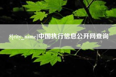 绵阳中国执行信息公开网查询