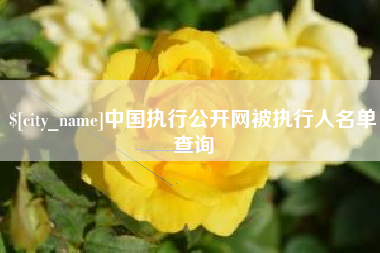 绵阳中国执行公开网被执行人名单查询