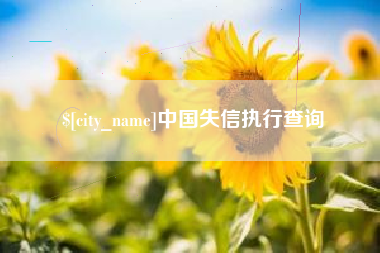 绵阳中国失信执行查询