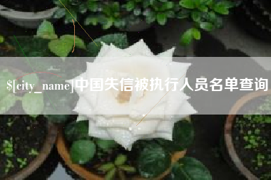 绵阳中国失信被执行人员名单查询