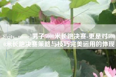 绵阳男子5000米长跑决赛-更是对5000米长跑决赛策略与技巧完美运用的体现