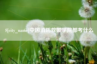 绵阳中国消防救援学院都考什么
