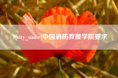绵阳中国消防救援学院要求