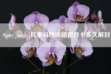 绵阳民事纠纷冻结银行卡多久解封