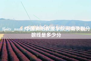 绵阳中国消防救援学院河南录取分数线是多少分