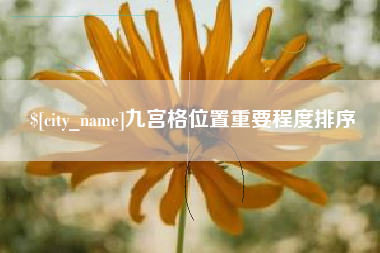 绵阳九宫格位置重要程度排序