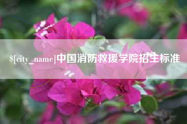 绵阳中国消防救援学院招生标准