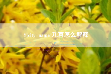 绵阳九宫怎么解释